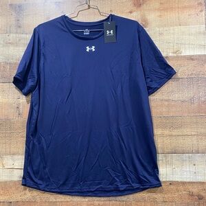 New With Tags Under Armour Navy Mens Loose Team Tech Tee Size XL & 3XL 1376842